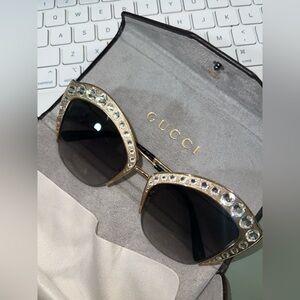 Gucci Crystal Embellished Shades with Case